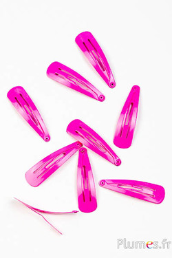 Barrettes  - 13 mm x 47 mm - fuchsia